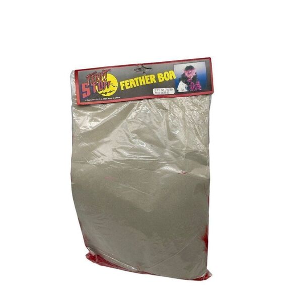 Vintage Red Feather Boa Spencer Gifts 1988 Fright Stuff Dress Up Costume NOS - Picture 5 of 5